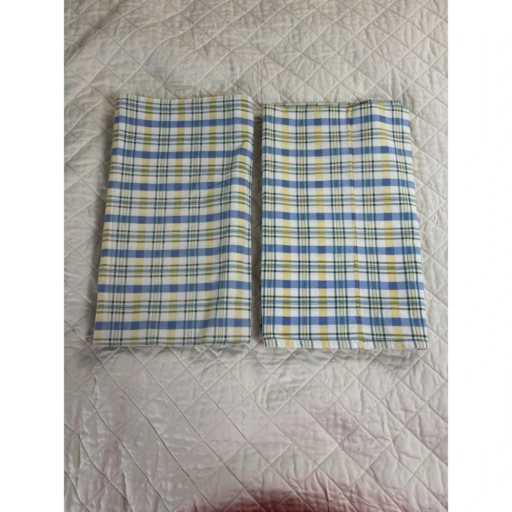 Waverly‎ Window Valances Blue Yellow Plaid 73